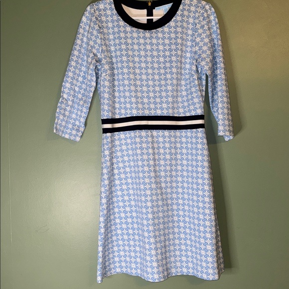 Draper James Honeycomb Persley Dress, Blue Multi, Medium - Picture 3 of 10